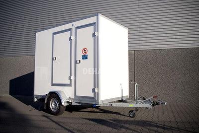 Dehaco D260 3-stage decontamination vehicle, single-axle chassis, white color.