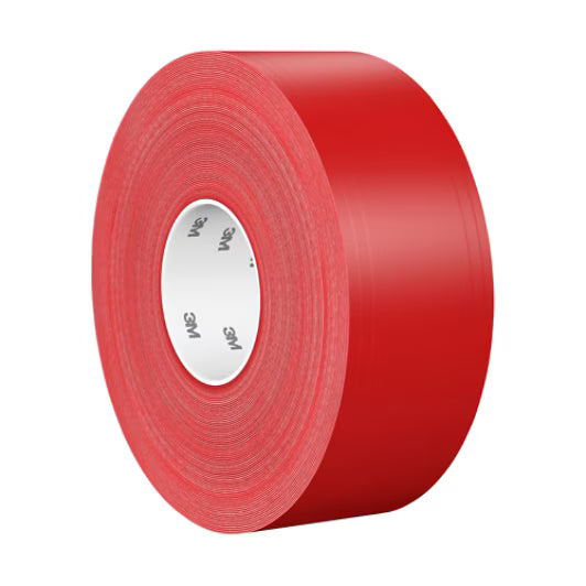 3M™ Duurzame vloermarkeringstape 971, Rood, 76,2 mm x 32,9 m, 0,43 mm, individueel ingepakt, handig verpakt