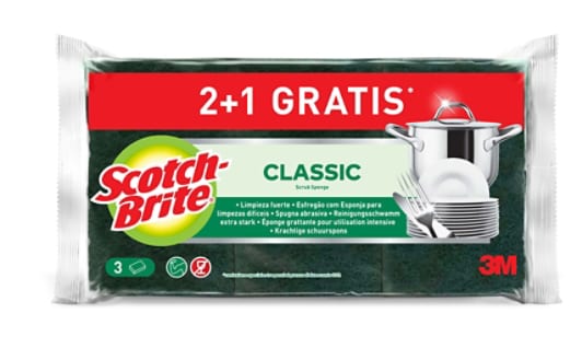 Scotch-Brite® Classic scouring pad, 2+1 pack