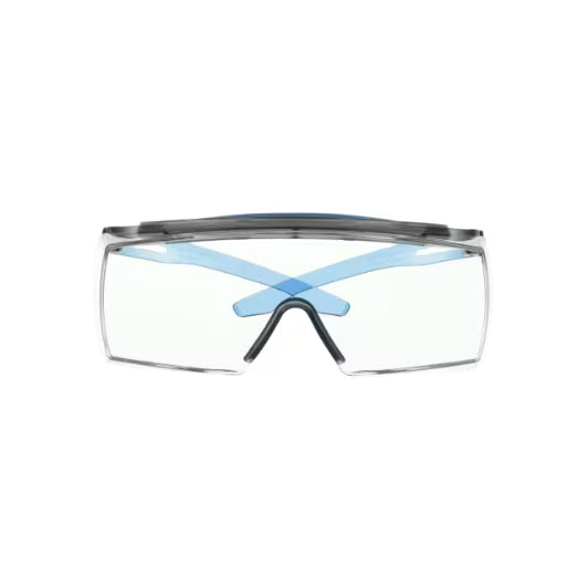 3M™ SecureFit™ 3700 Overzetbril, blauwe veren, wenkbrauwbescherming, Scotchgard™ anticondens (K&N), heldere lens, SF3701XSGAF-BLU-EU, 20/doos