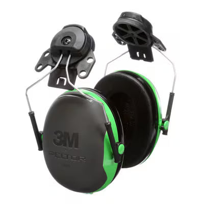 3M™ PELTOR™ Hearing Protectors, Green, Helmet Mount, X1P3