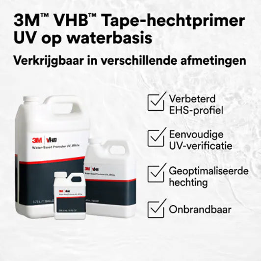 3M™ VHB™ Tape Water-Based UV Adhesion Promoter, White, 946 ml