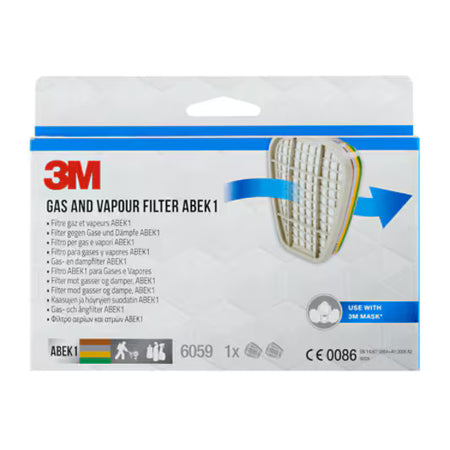 3M™ Filter tegen organische dampen 6059, ABEK1 voor 6000‑ en 6500-serie, 1 pr/pak