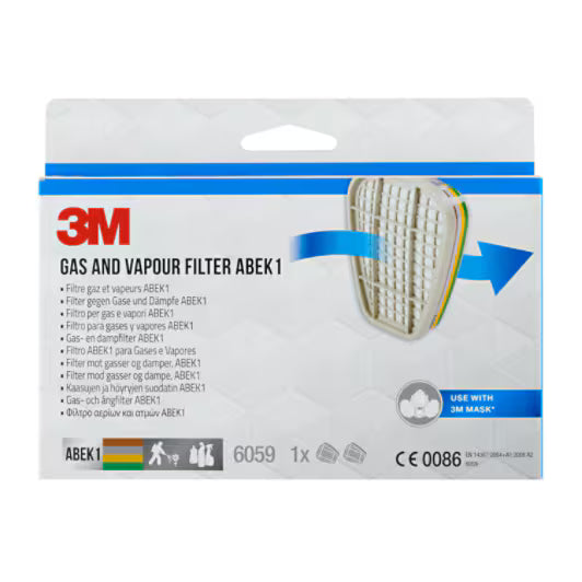 3M™ Filter Cartridge 6059, ABEK1 Combination Filters, 1 pair/pack