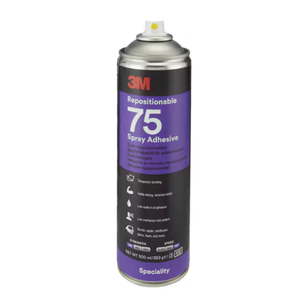 3M™ Herpositioneerbare Spuitlijm 75, Transparant, 500 ml