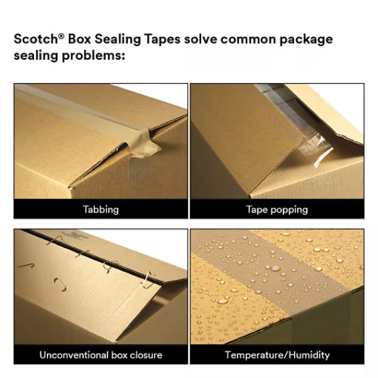 Scotch® Heavy Duty Packaging Tape 375+, Transparent, 72 mm x 50 m