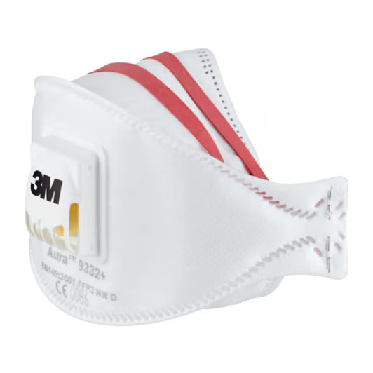 3M™ Aura™ Comfort Cool Flow™ Dust Mask 9332+, FFP3, with valve, 2/pack