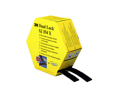 3M™ Dual Lock™ Reclosable Hook and Loop Fastener SJ3540X, Black, 25 mm x 5 m, 5.7 mm, 40 hooks/cm², Dispenser Box
