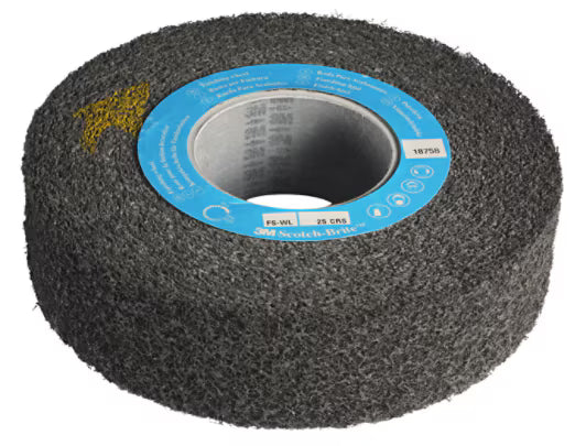 Scotch-Brite™ Finishing Wiel FS-WL, blauw, 203 mm x 50 mm x 76 mm, 2S CRS