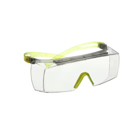3M™ SecureFit™ 3700 Overzetbril, limegroene veren, Scotchgard™ anticondens (K&N), heldere lens, SF3701SGAF-GRN-EU, 20/doos