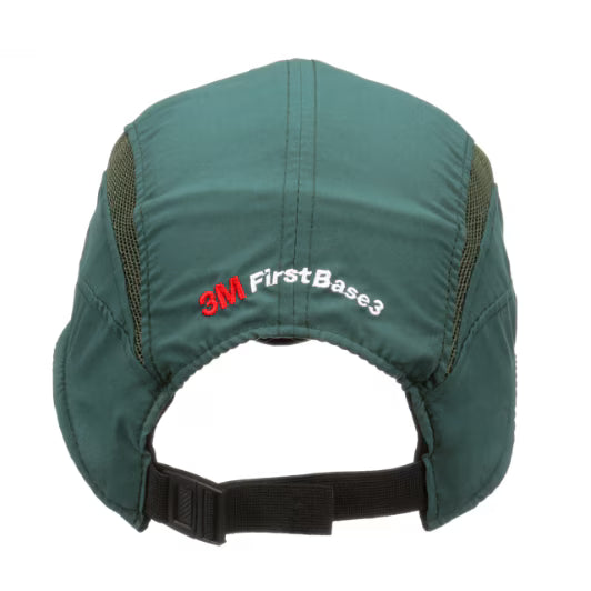 3M™ First Base™ 3 Stootpet 2030596, Classic, donkergroen, korte klep, 55 mm, aangepast