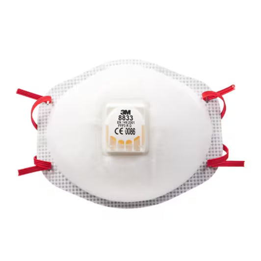 3M™ Stofmasker, FFP3, met ventiel, 8833