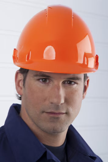3M™ Veiligheidshelm, Uvicator, ratelverstelling, zonder ventilatie, 440 V diëlektrisch, kunststof zweetband, oranje, G3001NUV-OR