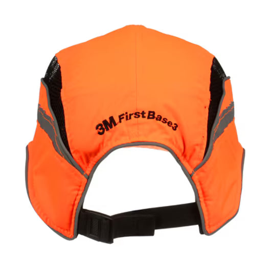3M™ First Base™ 3 Stootpet 2021874, Classic, hi-viz, oranje, korte klep, 55 mm, aangepast
