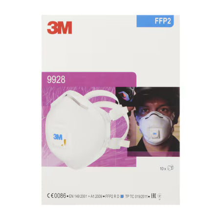 3M™ Lasrookmasker, FFP2, met ventiel, 9928