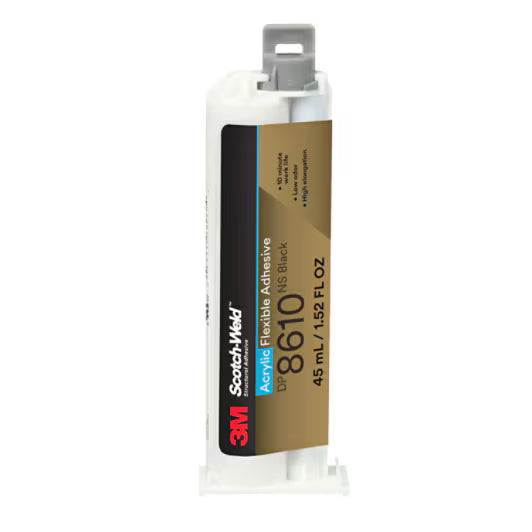 3M™ Scotch-Weld™ Flexible Acrylic Adhesive DP8610NS, Black, 45 ml Duo-Pak
