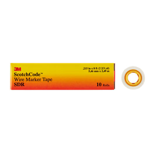 3M™ ScotchCode™ SDR-0/9 Cable Marking Refill Rolls, Numbers 0-9, 10x Retail Packaging