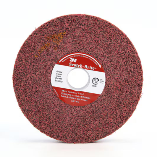 Scotch-Brite™ Metal Finishing Wheel MF-WL, 203 mm x 50.8 mm x 76 mm, 4A MED