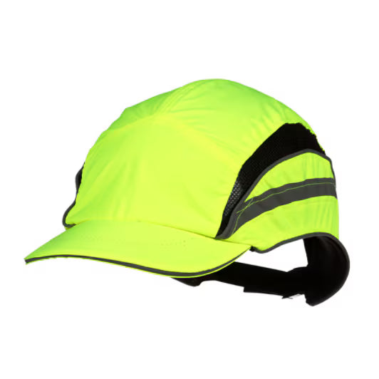 3M™ First Base™ 3 Stootpet 2021866, Classic, hi-viz, geel, korte klep, 55 mm, aangepast