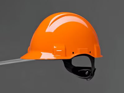 3M™ Veiligheidshelm, Uvicator, ratelverstelling, zonder ventilatie, 440 V diëlektrisch, kunststof zweetband, oranje, G3001NUV-OR