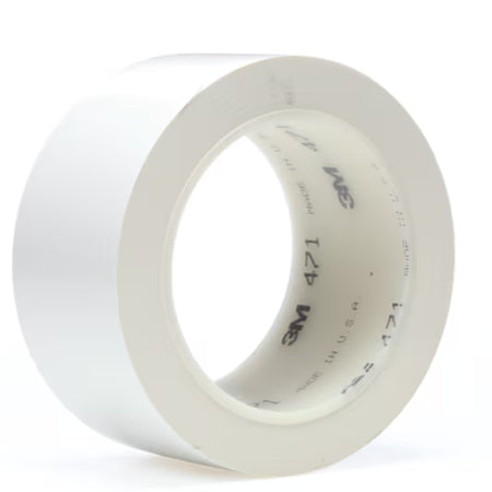 3M™ Vinyl Tape 471, White, 50 mm x 33 m, 0.14 mm