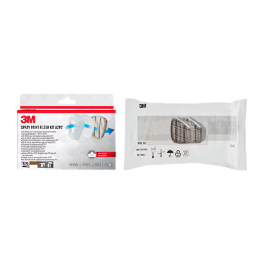 3M™ Filterset voor maskers uit de 6000-serie, 6002BC1, A2P2, (2 x 6055 A2 + 2 x 5925 P2 + 2 x 501-houder), 4-pak/CV