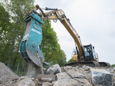 Dehaco vergruizer voor circulair slopen op graafmachine