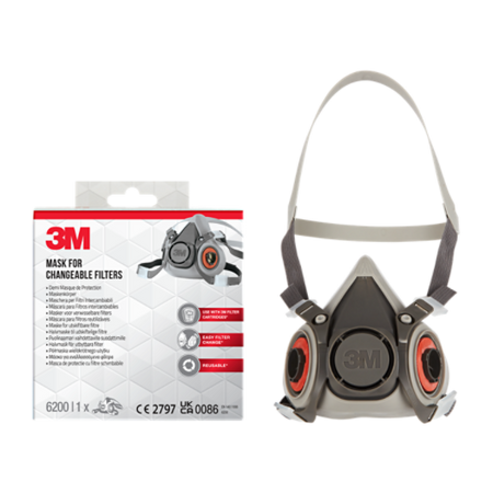 3M™ Mask body for Changeable Filters M, 6200BC1, 1/Pack