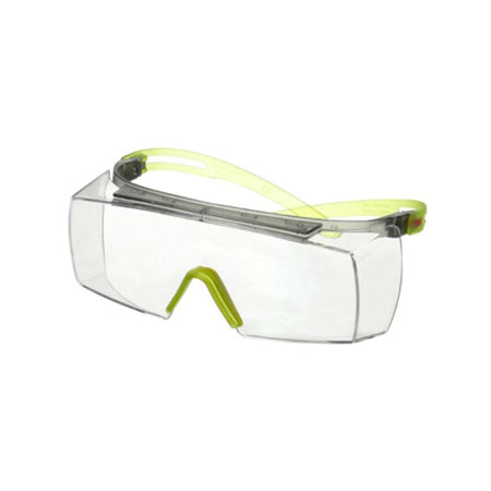 3M™ SecureFit™ 3700 Overzetbril, limegroene veren, Scotchgard™ anticondens (K&N), heldere lens, SF3701SGAF-GRN-EU, 20/doos