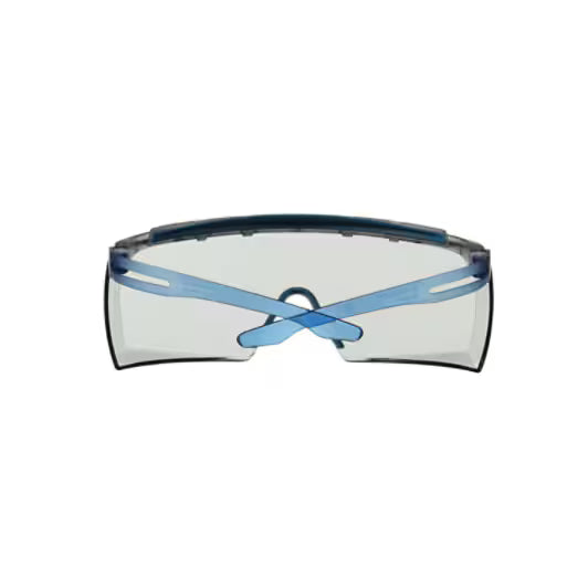 3M™ SecureFit™ 3700 Overzetbril, blauwe veren, wenkbrauwbescherming, Scotchgard™ anticondens (K&N), lichtgrijze lens voor binnen/buiten, SF3707XSGAF-BLU-EU, 20/doos