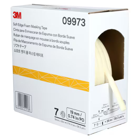 3M™ Soft Edge Foam Maskeer Afplakband, 19 mm, 09973