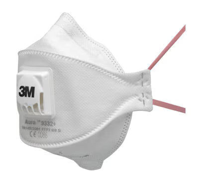 3M™ Aura™ Stofmasker, FFP3, met ventiel, bulk, 9332+
