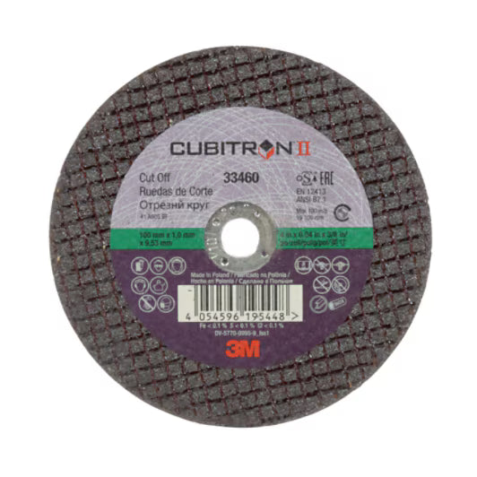 3M™ Cubitron™ II Cut-off Wheel 100 mm x 1 mm x 9.53 mm, 33460