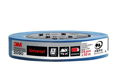 3M™ Professional Masking Tape 2090, 24 mm x 50 m, 1 roll/pack - 70% PEFC SGSCH-PEFC-COC-110078