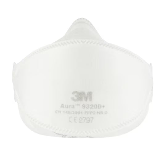 3M™ 9320D+ Aura™ Wegwerpstofmaskers, FFP2, zonder ventiel, 5/verpakking