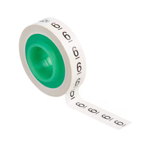 3M™ ScotchCode™ SDR-6 Kabelmarkering Navulrollen, Nummer "6", 3x Blisterverpakking