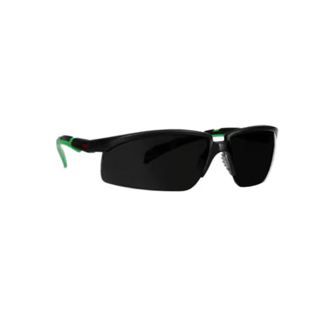 3M™ Solus™ 2000 Veiligheidsbril, zwart/groen frame, antikras+ (K), IR 5.0 grijze lenzen, S2050ASP-BLK, 20/doos