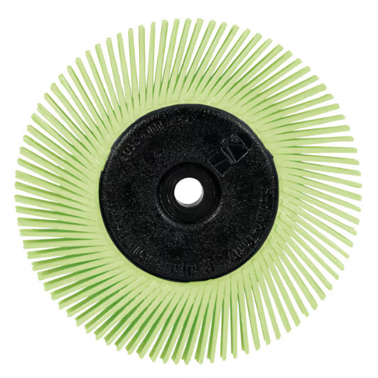 Scotch-Brite™ Radial Precision Brush, PN-RB, 50+, 152.4 mm x 12.7 mm x 25.4 mm (6 inch x 1/2 inch x 1 inch), Type A, with adapter