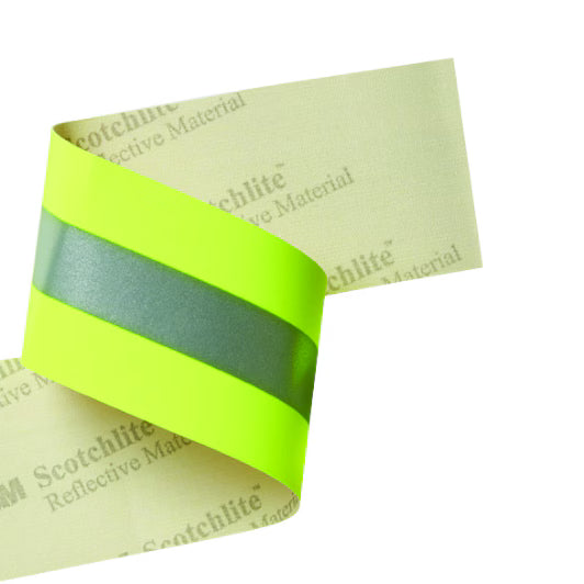 3M™ Scotchlite™ Reflecterend weefsel 9687, geel-zilver-geel, 50.8 mm x 100 m