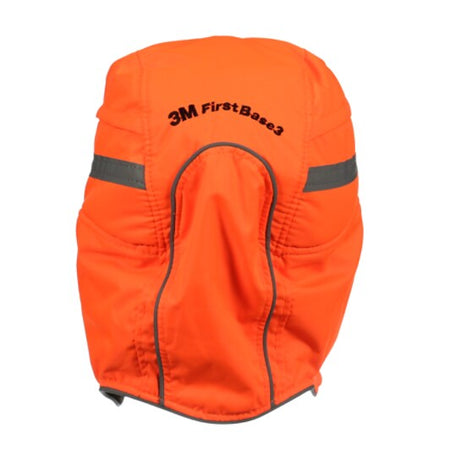 3M™ First Base™ 3 Stootpet 2021218, Winter, hi-viz, oranje, korte klep, 55 mm, aangepast