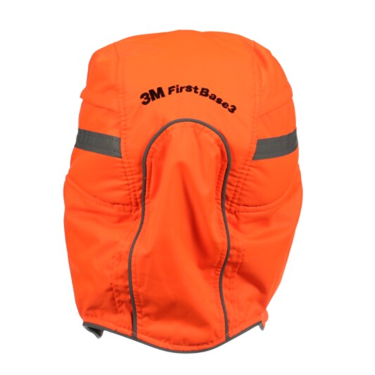 3M™ First Base™ 3 Impact Cap 2021218, Winter, hi-viz, orange, short brim, 55 mm, customized