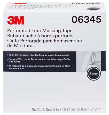 3M™ Perforated Trim Masking Tape, 5 mm, hard tape, 50.8 mm x 10 m, 06345