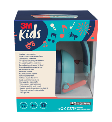3M™ Gehoorbeschermende oorkappen voor kinderen Plus PKIDSP-TEAL-E, groenblauw (87-98 dB)