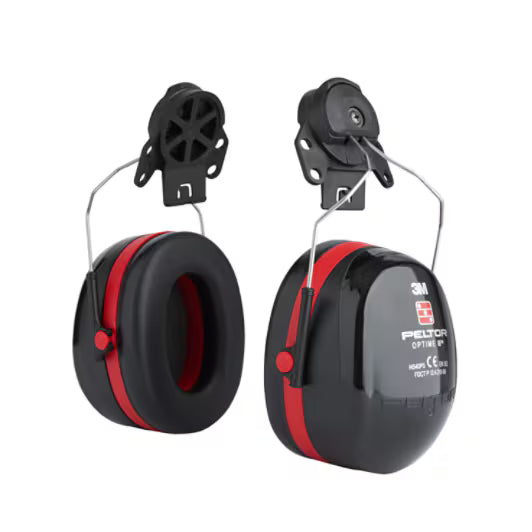 3M™ PELTOR™ Optime™ III Hearing Protectors, black/red, helmet mount, H540P3E-413-SV