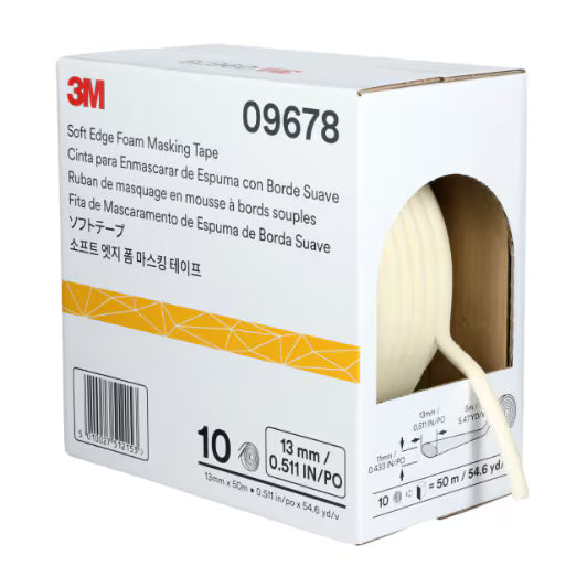 3M™ Soft Edge Foam Maskeer Afplakband, 13 mm x 50 m, 09678
