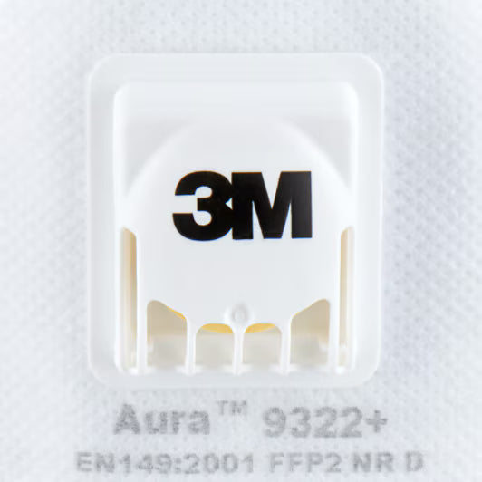 3M™ Aura™ Comfort Cool Flow™ Dust Mask 9322+, FFP2, with valve, 2/pack