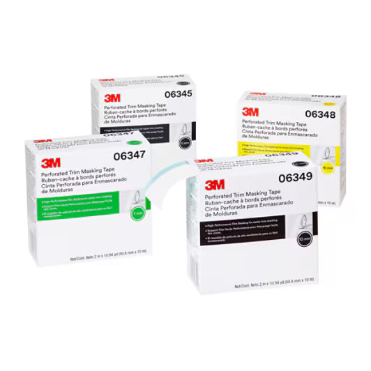3M™ Perforated Trim Masking Tape, 15 mm, hard tape, 50.8 mm x 10 m, 06348