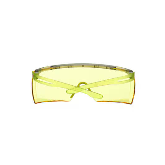 3M™ SecureFit™ 3700 Overzetbril, limegroene veren, Scotchgard™ anticondens (K&N), amberkleurige lens, SF3703SGAF-GRN-EU, 20/doos