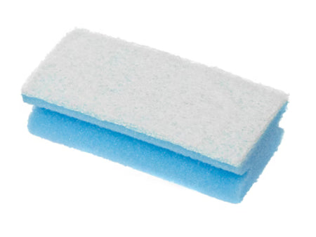 Scotch-Brite™ Synthetische spons met handgreep 105, Blauw/Wit, 70 mm x 130 mm, 10/Pak