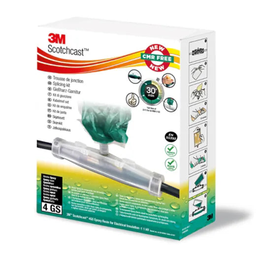 3M™ Scotchcast™ 92-NBA GS Giethars-Lijnverbindingsmof, maat 4, 0.6/1 kV, 4x 25 - 50 / 5x 16 - 35 mm², 2/doos